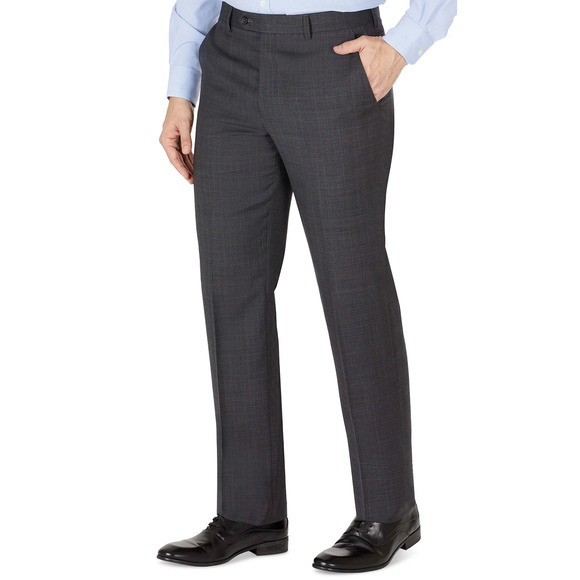 Lauren Ralph Lauren UltraFlex Wool Dress Pants Grey with Blue - Picture 2 of 4